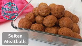 Easy Seitan Meatballs in Instant Pot vegan oil free [upl. by Haerr]