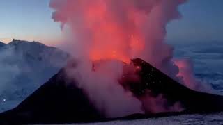 March 13 2021  New Cinder Cone  Klyuchevskoy Volcano Russia [upl. by Eednac]