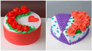 दिल वाला केक कैसे बनाएं  Stunning HEART Cake Making  2 Pound Birthday Cake Design  New Cake Ideas [upl. by Fates]