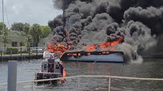 boat fire in dania beach florida part 5 [upl. by Heydon]