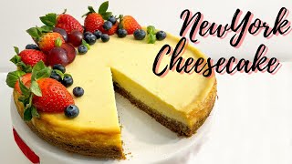 Easy Baked New York Cheesecake [upl. by Nnaaras780]