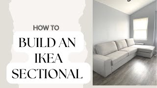 HOW TO PUT TOGETHER THE IKEA KIVIK COUCH  STEP BY STEP ASSEMBLE GUIDE WITH PICTURES OF MANUAL [upl. by Ahsinrad]