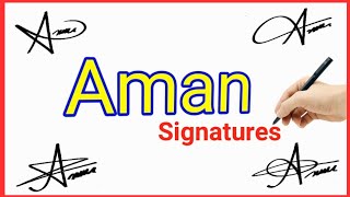 Aman name signature style  A name signature style  A signature style [upl. by Eustashe822]