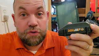 Review for Worx 20V PowerShare 2 0 Ah battery [upl. by Gipsy669]