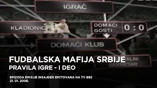 Fudbalska mafija Srbije  Insajder Pravila igre I deo [upl. by Aidnahs223]