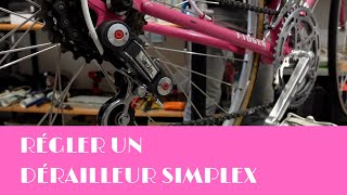 Comment régler un dérailleur arrière Simplex [upl. by Enitsua]