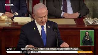 Israel PM Benjamin Netanyahu defends war in Gaza [upl. by Nosnej]