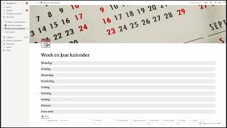 Een simpele Notion weekkalender maken [upl. by Glaser]