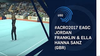 Jordan FRANKLIN amp Ella HANNA SANZ GBR  2017 European Champions 12  18 mixed pair [upl. by Llemart]