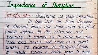 essay on Importance of Discipline in English  Importance of Discipline essay writing English [upl. by Schach]