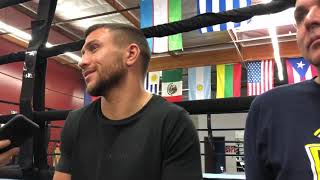 Vasyl Lomachenko Talks Khabib Outburst And Fighting At 135 [upl. by Aitas]