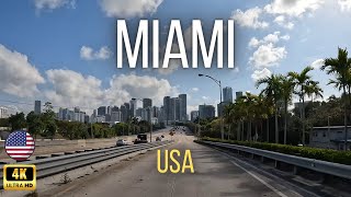 Downtown Miami  USA  4K Drive 2024 [upl. by Elik]