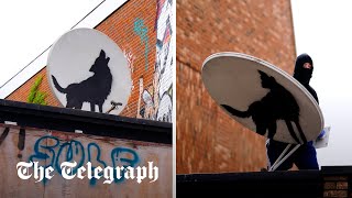 New Banksy artwork stolen in London within an hour of being revealed [upl. by Akemihs]