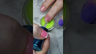 Dip Powder Nails ⭐ Dipomania shortnails diynails neonnails dippowdernails cute [upl. by Niran]