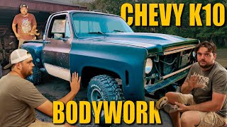 Chevy K10 Stepside DIY Bodywork BEGINS [upl. by Liuqa603]