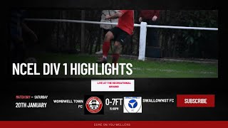 Wombwell Town Fc vs Swallownest Fc 200124 [upl. by Vtehsta737]