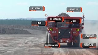 Hitachi dump trucks Autonomous Haulage Solution AHS [upl. by Tihw]