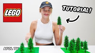 How to build LEGO Pine Trees TUTORIAL [upl. by Nonad154]