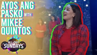 Mikee Quintos celebrates Christmas with AyOS ang Pasko cast  AllOut Sundays [upl. by Nollad396]