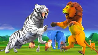 सफेद बाघ और शेर की लड़ाई White Tiger Vs Lion Safed Bagh aur Sher Ki Kahani  Hindi Kahaniya [upl. by Keyte]