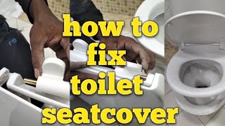 how to fix soft close slow motion toilet seat cover fixings [upl. by Eyaf]