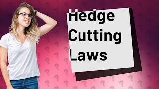 Is it illegal to cut hedges in the UK [upl. by Nyra]