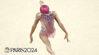 The breathtaking art of rhythmic gymnastics at the Paris Olympics  NBC Sports [upl. by Yema]