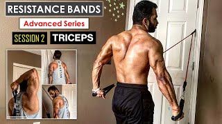 Resistance Band Triceps Workout at Home  Advanced Series  Session 2 [upl. by Nolana]