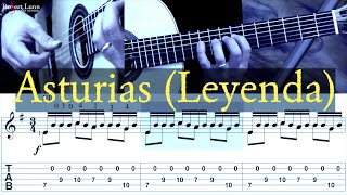 ASTURIAS LEYENDA  Slowly Opening Section  with TAB  Classical Guitar [upl. by Morna]