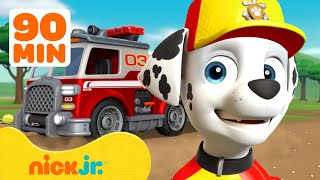 Paw Patrol  ¡Los MEJORES rescates del camión de bomberos de Marshall de PAW Patrol  Nick Jr [upl. by Starobin]