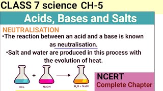 Acids Bases amp Salts  Class 7 science CH5 NCERT class7science acid oneshot acid physicswallah [upl. by Ailaza]