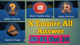 X Empire Rebus of the day amp Riddle of the day answer 3001 Oct 2024 bangla [upl. by Clute]