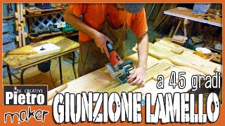 ✔️ LAMELLO GIUNZIONI LEGNO  Come fare una giunzione su 45° [upl. by Kciredorb]