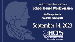 HCPS Staff PresentationMcKinneyVento Program HighlightsSept14 2023School Board Work Session [upl. by Nura]