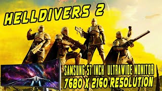 Helldivers 2 Samsung Odyssey G9 57quot 329 Gameplay [upl. by Tracey]