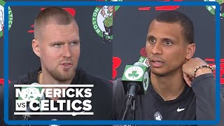 2024 NBA Finals  Kristaps Porzingis and Joe Mazzulla speak to the media on Tuesday [upl. by Blondy]