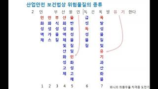 산업안전기사 실기 산업안전 보건법상 위험물질의 종류 7가지 [upl. by Eserahc702]