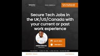 Secure Tech Jobs in the UKUSCanada with your current or past work experience [upl. by Joeann]