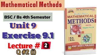 Mathematical Methods Volume 1 Chapter 9 Exercise 91 Question 2 i For BSC BA Bs 4th Semester [upl. by Nirb76]