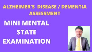 MINI MENTAL STATE EXAMINATION ALZHEIMERS DISEASE ASSESSMENT SCALE  DEMENTIA ASSESSMENT SCALE [upl. by Bakki747]