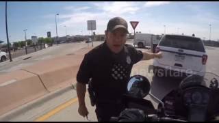 Police threatens to give motorcyclist ticket for honking horn [upl. by Egroej48]