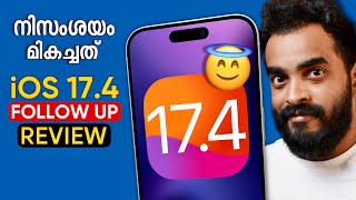 iOS 174 Follow UP  My Review  Battery  WhatsApp Problem  Malayalam [upl. by Brubaker]