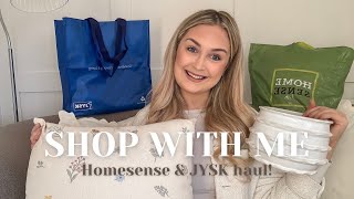 SHOP WITH ME HOMESENSE amp JYSK HOME DECOR HAUL  weekend vlog [upl. by Hatfield]