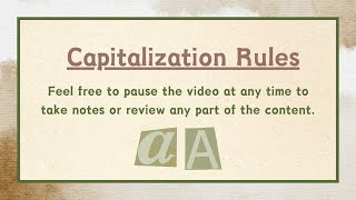 Building Blocks of English  Module 1  Capitalization Rules [upl. by Eikin]