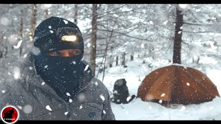 Direct Hit  Heavy Snow Camping in the Mountains of NC  Winter Storm Warning [upl. by Genie]