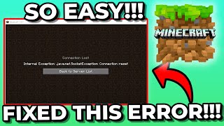 How To Fix Minecraft Connection Lost Error Connection Reset Step by Step [upl. by Cerelia994]