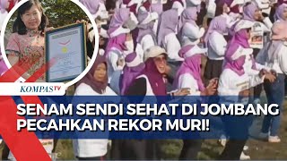 Senam Sendi Sehat di Jombang Pecahkan Rekor Muri Kategori Peserta Perempuan Terbanyak 1600 Lebih [upl. by Sassan]