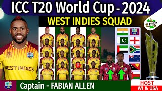 T20 World Cup 2024  West Indies Team Squad  WI Team Best Squad T20 World Cup 2024  T20 WC 2024 WI [upl. by Grati]