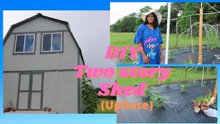 DIY Two Story Shed Build update Finished Shed [upl. by Wadleigh]