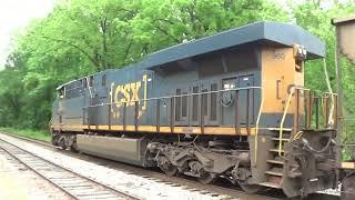 CSX R 653 04 coal shuttle by SF MP 3620 Edwards St 5424 ES44AHET44AH CM44AC Notch 8 [upl. by Fleischer]